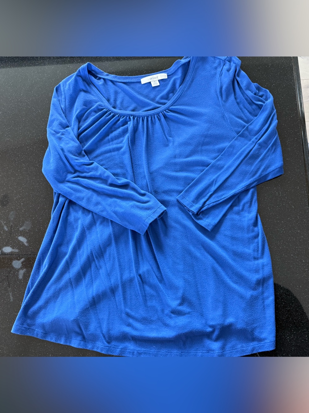Sejour Royal Blue Long Sleeve Women's Top